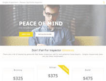 Tablet Screenshot of ginglesinspections.com